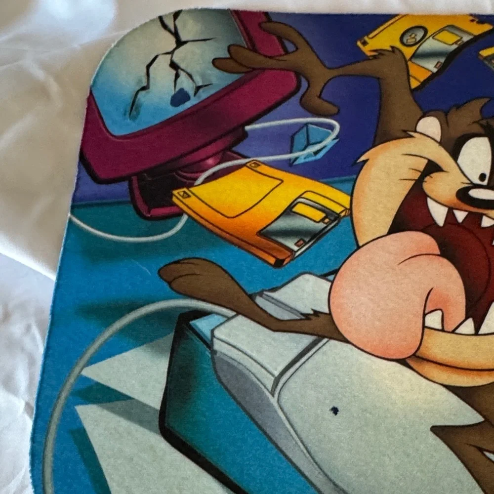 ★ Vintage 1999 Taz Mouse Pad Warner Bros Looney Tunes Desk Accessory